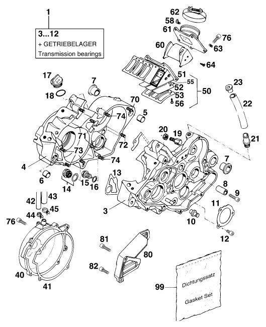 Náhled schématu ENGINE CASE