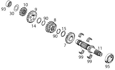 Náhled schématu TRANSMISSION I - MAIN SHAFT
