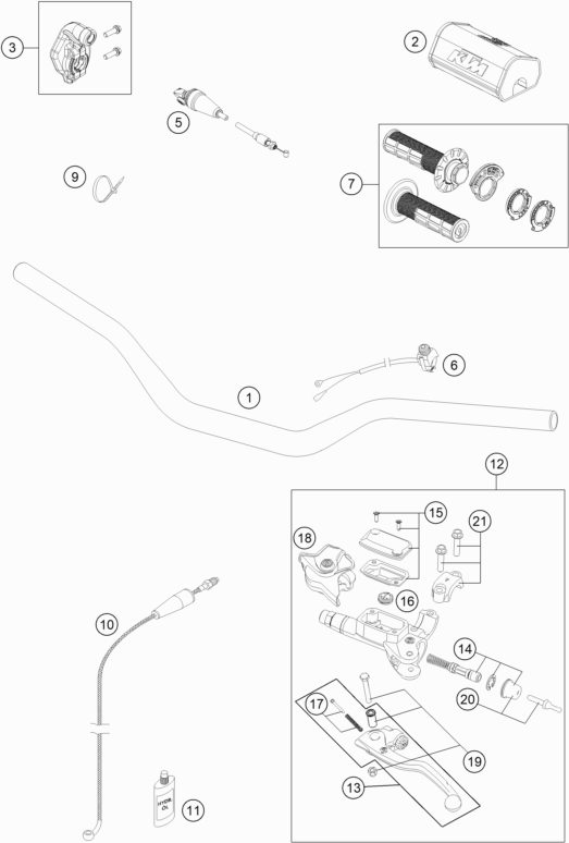 Náhled schématu HANDLEBAR, CONTROLS