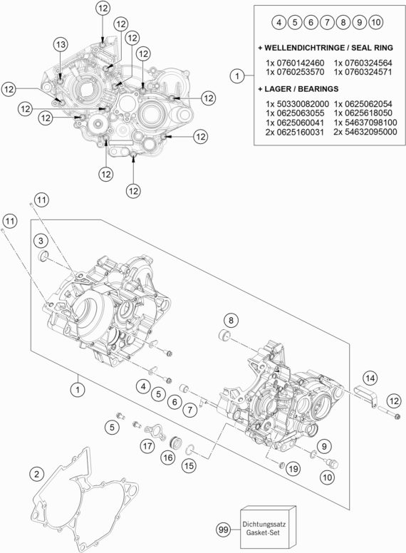 Náhled schématu ENGINE CASE