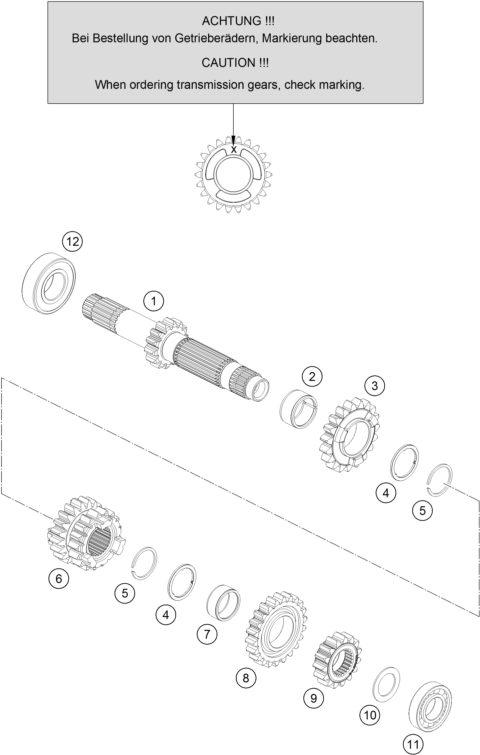 Náhled schématu TRANSMISSION I - MAIN SHAFT