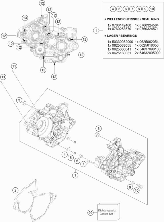 Náhled schématu ENGINE CASE