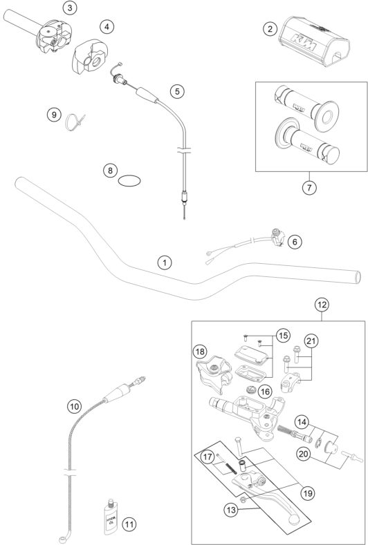 Náhled schématu HANDLEBAR, CONTROLS