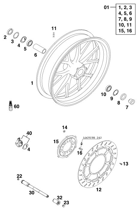 Náhled schématu FRONT WHEEL