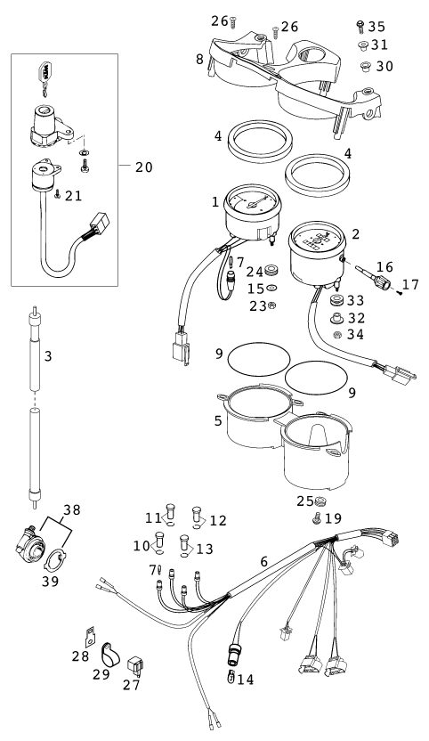 Náhled schématu INSTRUMENTS / LOCK SYSTEM