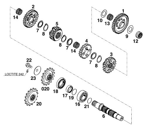 Náhled schématu TRANSMISSION II - COUNTERSHAFT