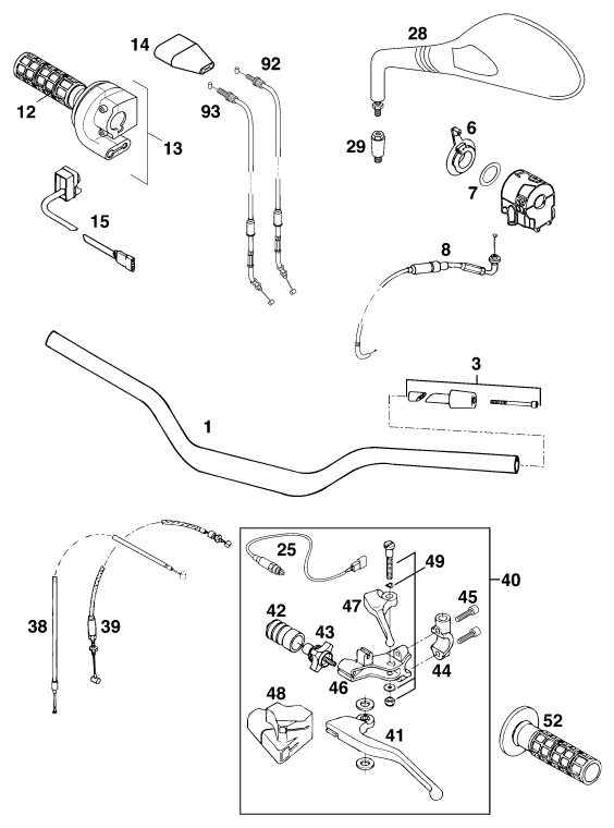 Náhled schématu HANDLEBAR, CONTROLS