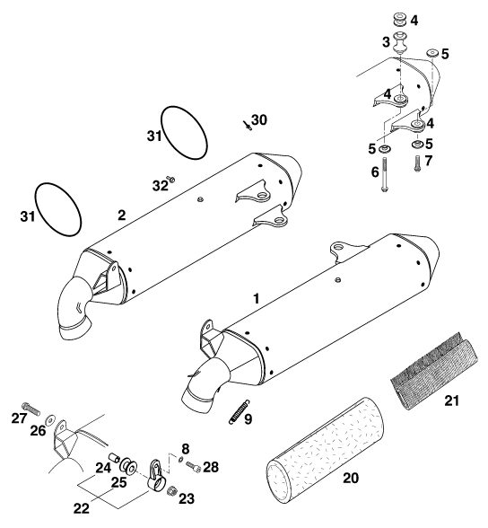 Náhled schématu EXHAUST SYSTEM