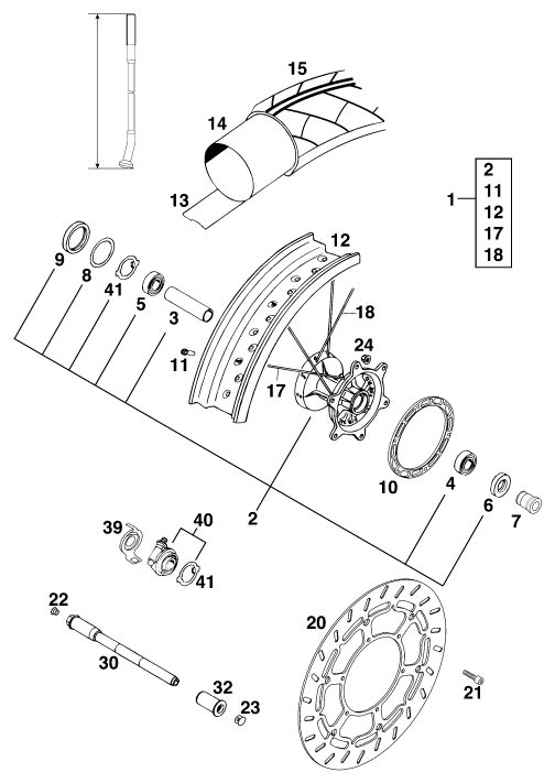 Náhled schématu FRONT WHEEL