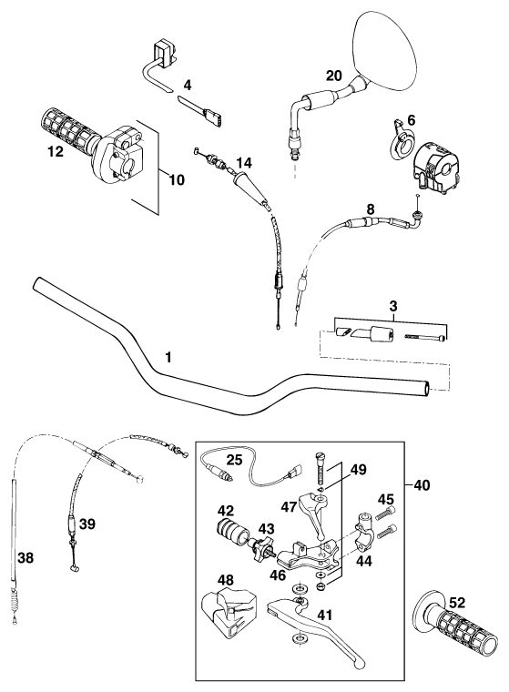 Náhled schématu HANDLEBAR, CONTROLS