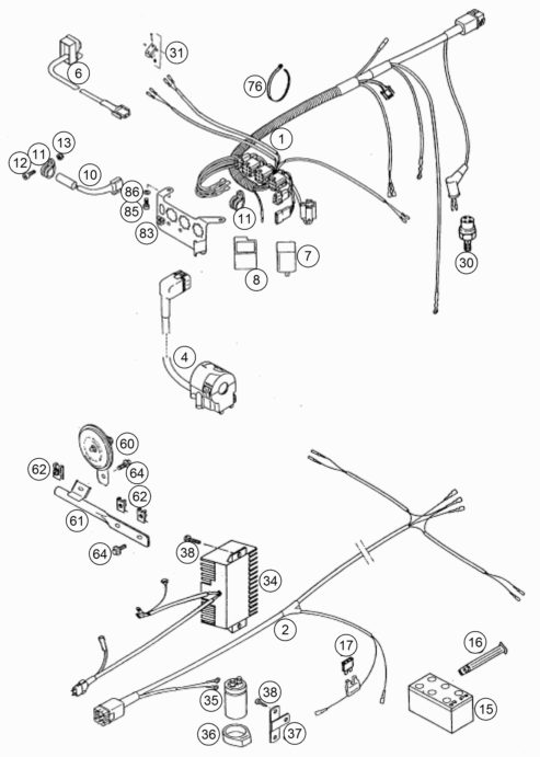 Náhled schématu WIRING HARNESS