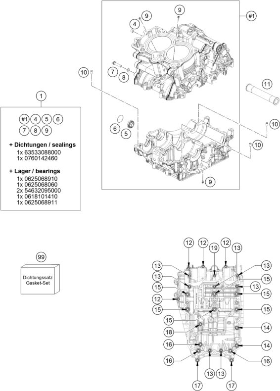 Náhled schématu ENGINE CASE