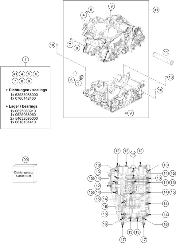 Náhled schématu ENGINE CASE