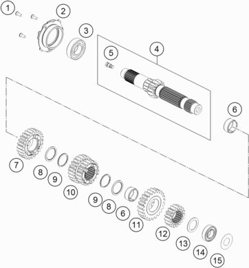 Náhled schématu TRANSMISSION I - MAIN SHAFT