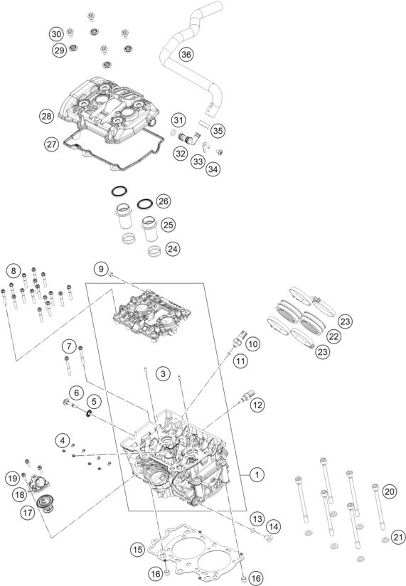 Náhled schématu CYLINDER HEAD