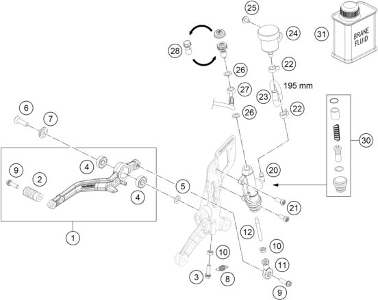 Náhled schématu REAR BRAKE CONTROL