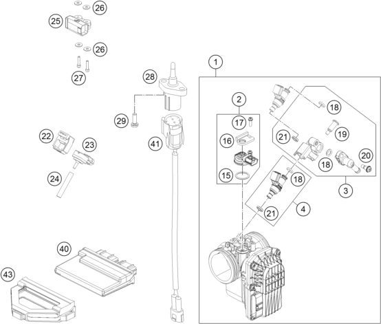 Náhled schématu THROTTLE BODY
