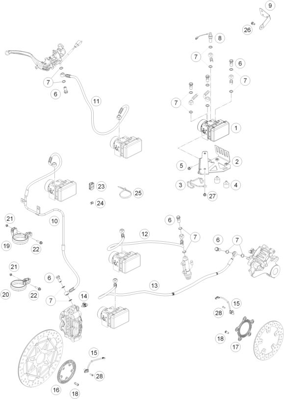 Náhled schématu ANTIBLOCK SYSTEM ABS