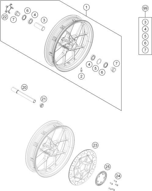 Náhled schématu FRONT WHEEL