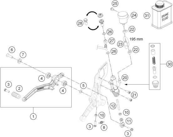 Náhled schématu REAR BRAKE CONTROL