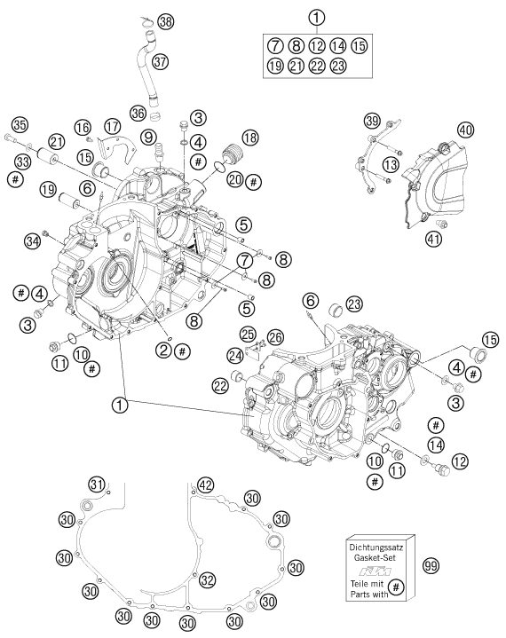 Náhled schématu ENGINE CASE