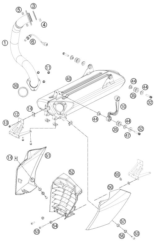 Náhled schématu EXHAUST SYSTEM