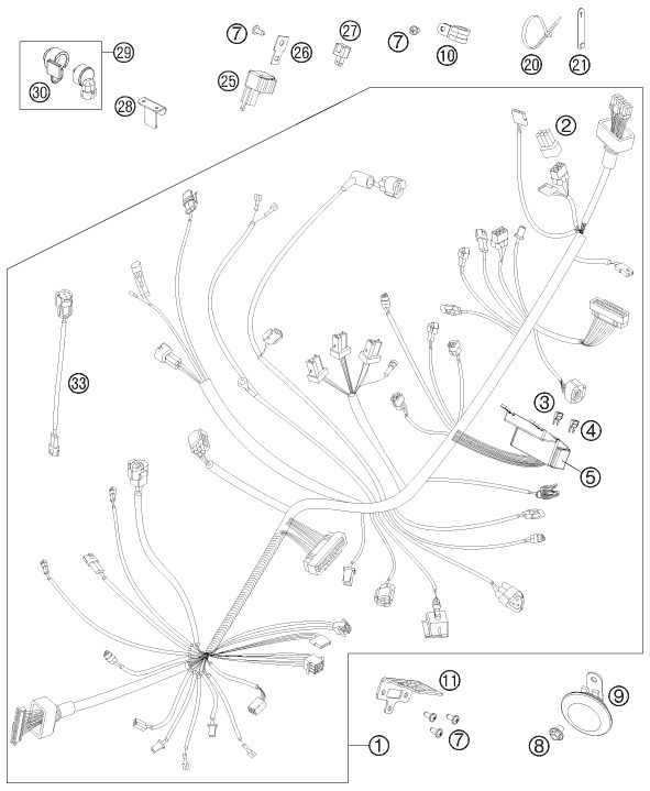 Náhled schématu WIRING HARNESS