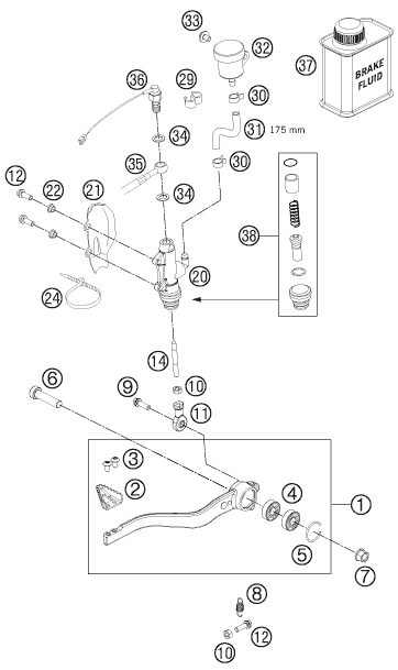 Náhled schématu REAR BRAKE CONTROL