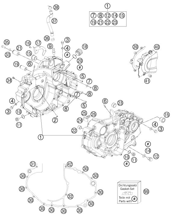 Náhled schématu ENGINE CASE