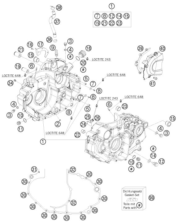 Náhled schématu ENGINE CASE