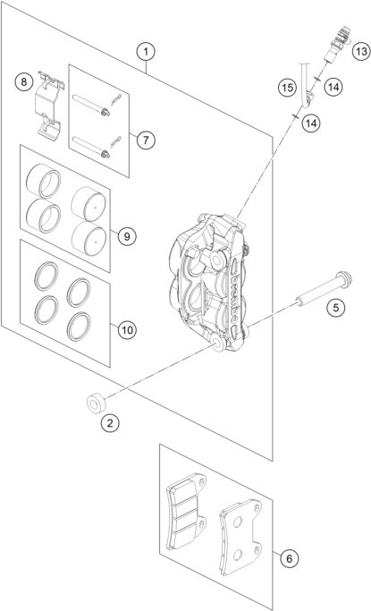 Náhled schématu FRONT BRAKE CALIPER