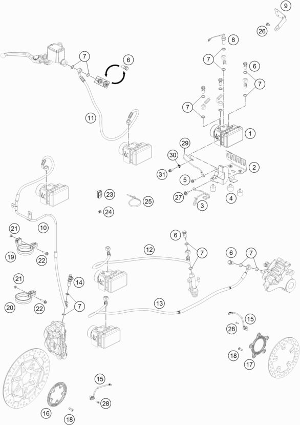 Náhled schématu ANTIBLOCK SYSTEM ABS