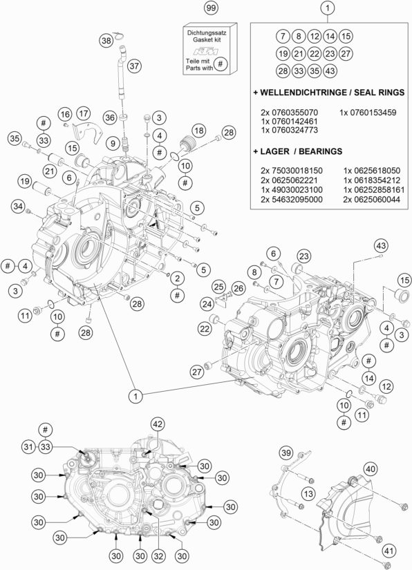 Náhled schématu ENGINE CASE