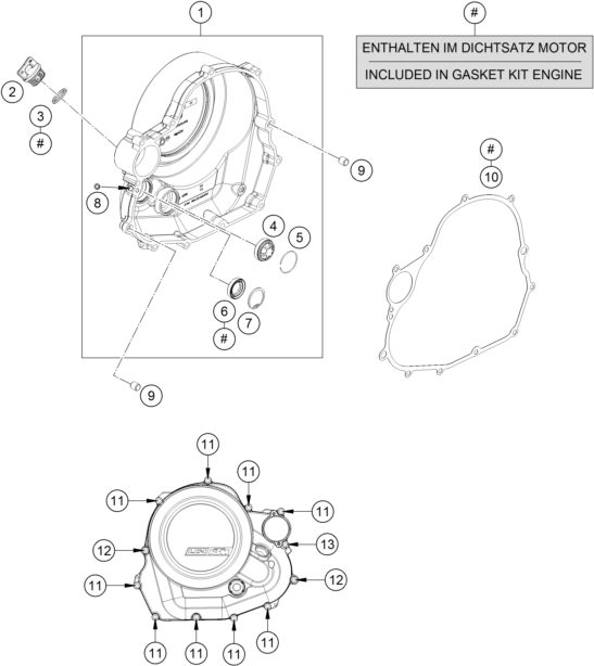 Náhled schématu CLUTCH COVER