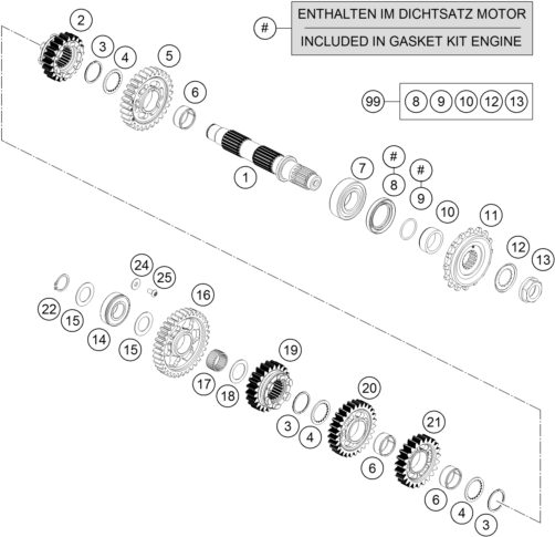 Náhled schématu TRANSMISSION II - COUNTERSHAFT