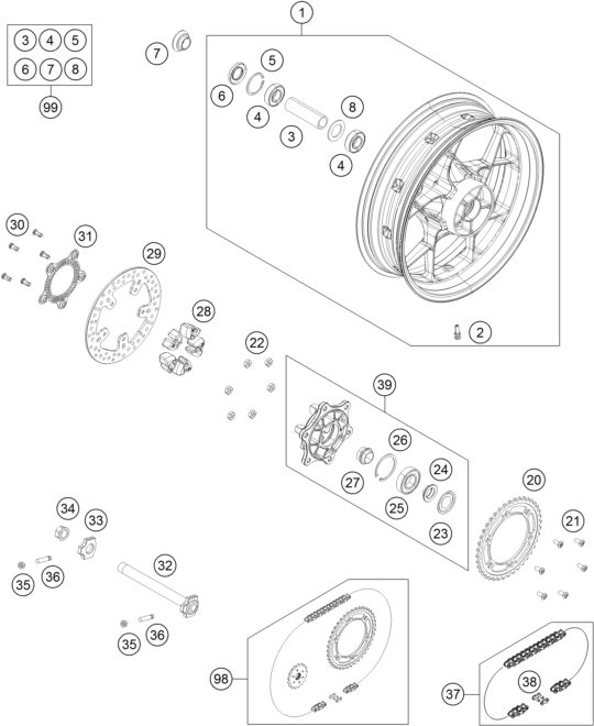 Náhled schématu REAR WHEEL