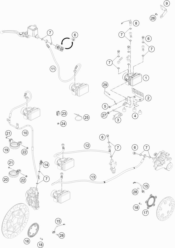 Náhled schématu ANTIBLOCK SYSTEM ABS