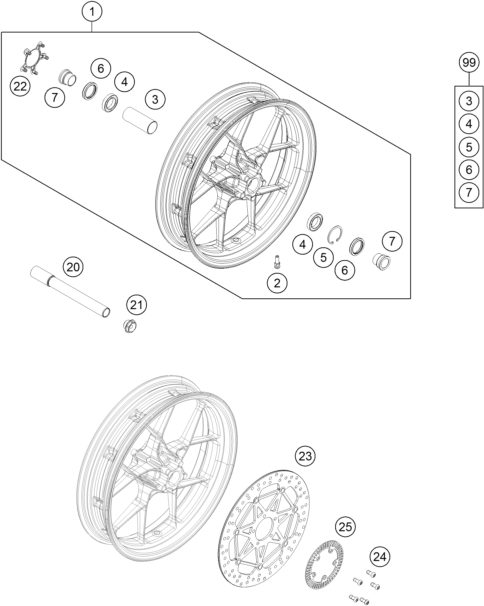 Náhled schématu FRONT WHEEL
