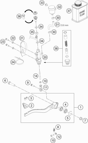 Náhled schématu REAR BRAKE CONTROL