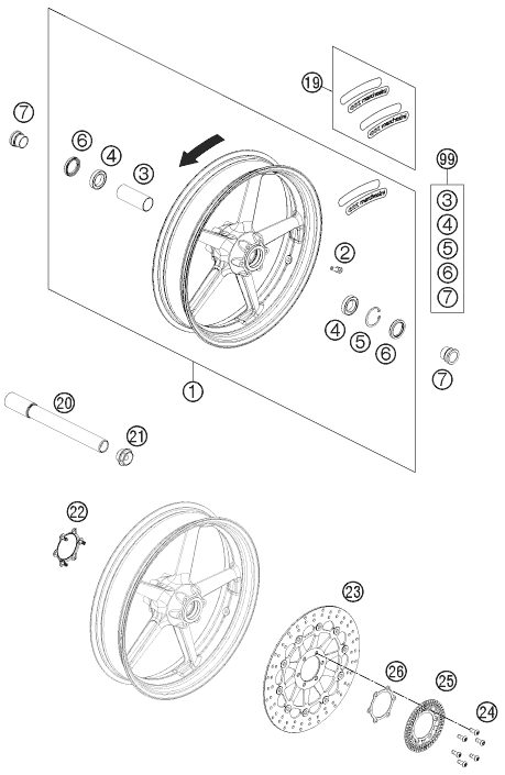 Náhled schématu FRONT WHEEL