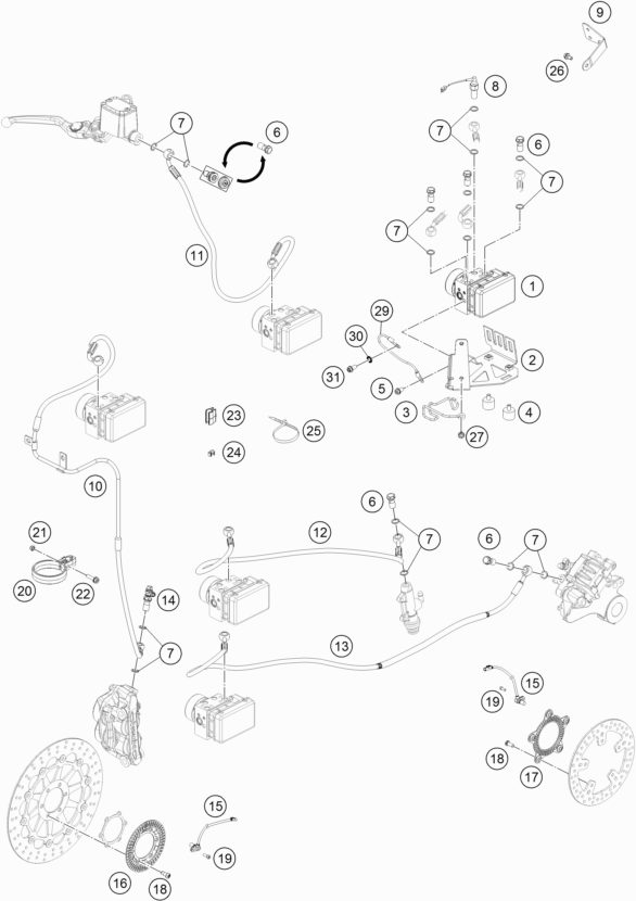 Náhled schématu ANTIBLOCK SYSTEM ABS