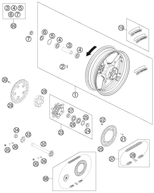 Náhled schématu REAR WHEEL