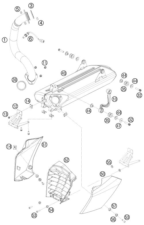 Náhled schématu EXHAUST SYSTEM