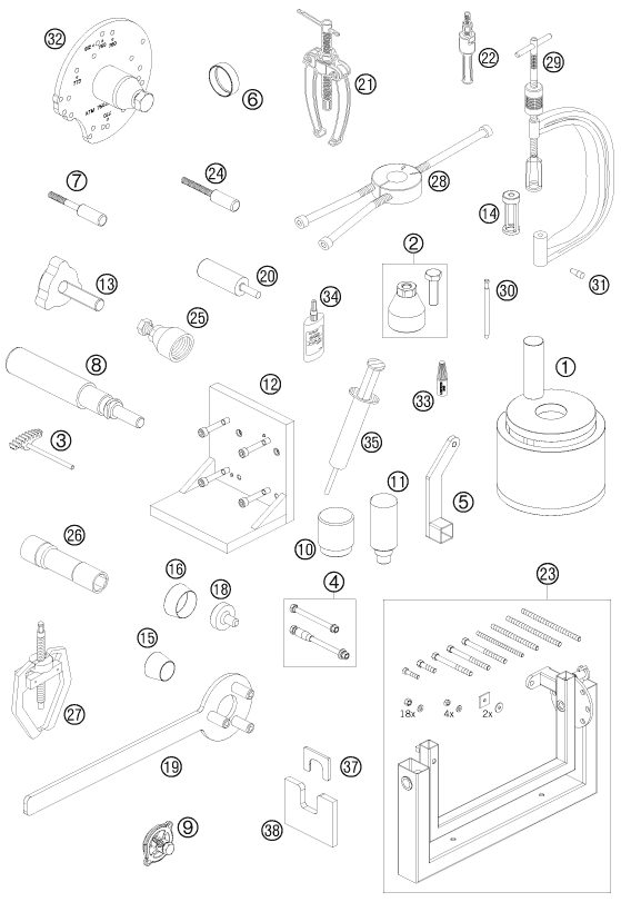 Náhled schématu Special tools (engine)
