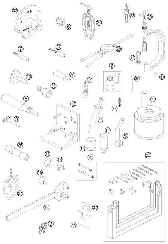 Náhled schématu Special tools (engine)