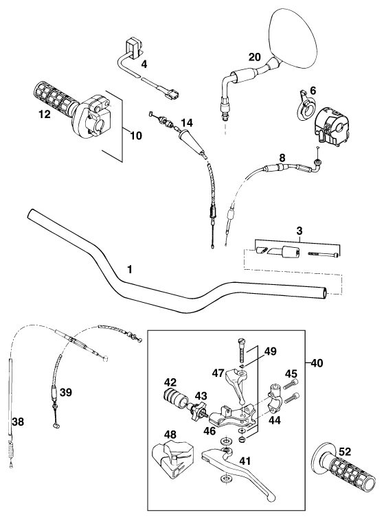 Náhled schématu HANDLEBAR, CONTROLS