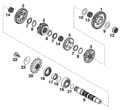 Náhled schématu TRANSMISSION II - COUNTERSHAFT