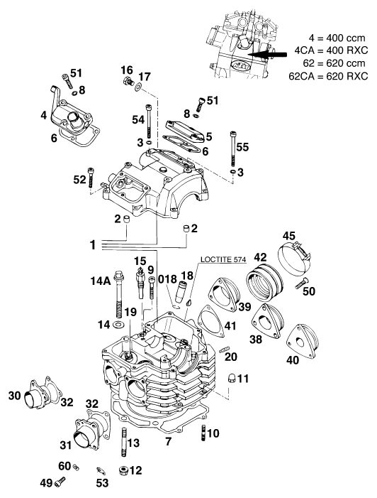 Náhled schématu CYLINDER HEAD
