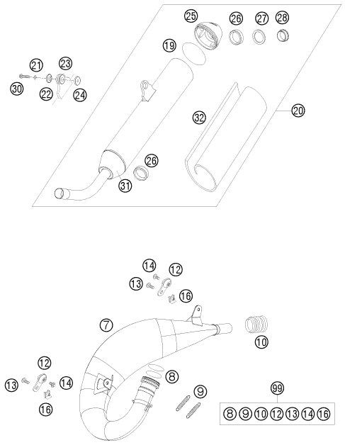 Náhled schématu EXHAUST SYSTEM