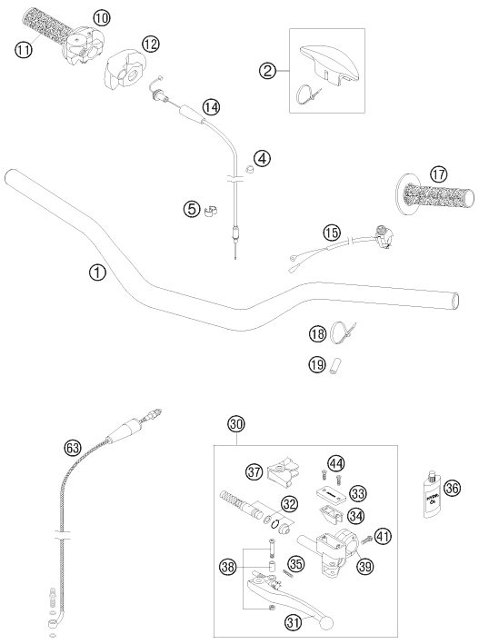 Náhled schématu HANDLEBAR, CONTROLS